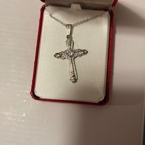 Sterling silver women’s cross necklace